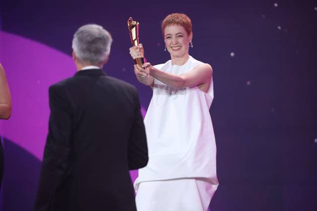 Leonie Benesch Laudator:innen BESTE KAMERA BILDGESTALTUNG bei Verleihung DEUTSCHER FILMPREIS 2025 in Berlin Copyright: xEventpressxFuhrx