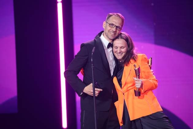 Jan Stoltz, Franzisca Puppe Â· HAGEN IM TAL DER NIBELUNGEN BESTE VISUELLE EFFEKTE bei Verleihung DEUTSCHER FILMPREIS 2025 in Berlin Copyright: xEventpressxFuhrx
