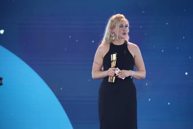 Dascha Dauenhauer Â· ISLANDS BESTE FILMMUSIK bei Verleihung DEUTSCHER FILMPREIS 2025 in Berlin Copyright: xEventpressxFuhrx