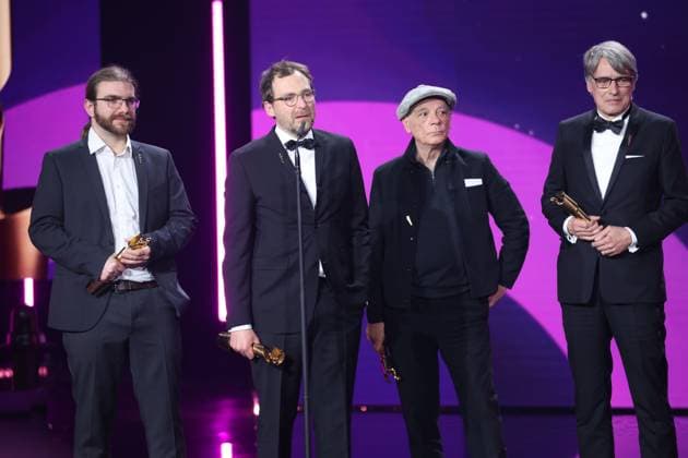Entertainment Themen der Woche KW19 Lars Ginzel, Frank Kruse, Marc Parisotto, Marco Hanelt Â· SEPTEMBER 5 - BESTE TONGESTALTUNG bei Verleihung DEUTSCHER FILMPREIS 2025 in Berlin *** Lars Ginzel, Frank Kruse, Marc Parisotto, Marco Hanelt Â- SEPTEMBER 5 BEST SOUND DESIGN at the GERMAN FILM AWARD 2025 ceremony in Berlin Copyright: xEventpressxFuhrx
