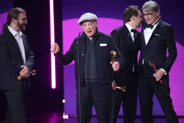 Lars Ginzel, Frank Kruse, Marc Parisotto, Marco Hanelt Â· SEPTEMBER 5 - BESTE TONGESTALTUNG bei Verleihung DEUTSCHER FILMPREIS 2025 in Berlin Copyright: xEventpressxFuhrx