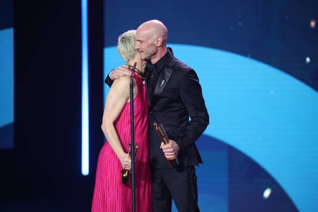 BESTES SZENENBILD Julian R. Wagner (Szenenbild), Melanie Raab (Set Dec) Â· SEPTEMBER 5 bei Verleihung DEUTSCHER FILMPREIS 2025 in Berlin Copyright: xEventpressxFuhrx
