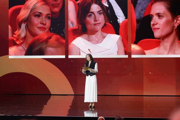 Hannah Herzsprung Laudatorin BESTE WEIBLICHE HAUPTROLLE bei Verleihung DEUTSCHER FILMPREIS 2025 in Berlin Copyright: xEventpressxFuhrx