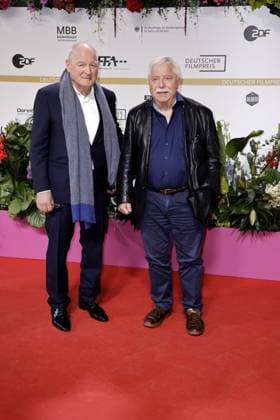 Burhart Klaussner und Wolf Biermann bei der Deutscher Filmpreis Verleihung am 9.05.2025 in Berlin Deutscher Filmpreis 2025 in Berlin