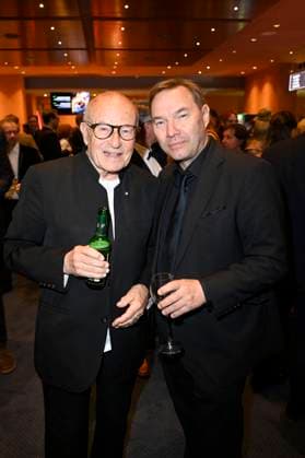 Volker Schlöndorff und Thomas Arnold bei der 75. Verleihung des Deutschen Filmpreises 2025 im Theater am Potsdamer Platz. Berlin, 09.05.2025