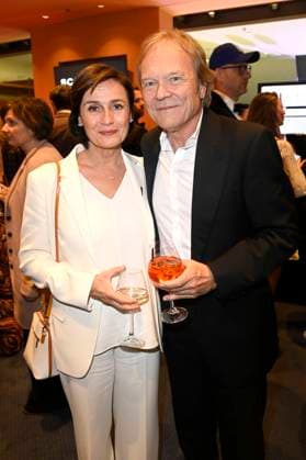 Sandra Maischberger mit Ehemann Samuel Kerhart bei der 75. Verleihung des Deutschen Filmpreises 2025 im Theater am Potsdamer Platz. Berlin, 09.05.2025