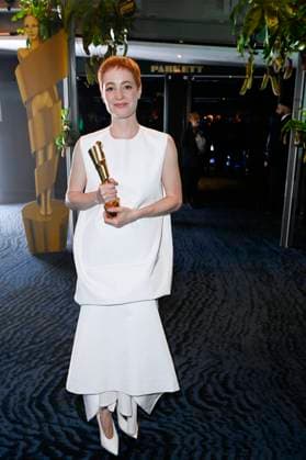Leonie Benesch bei der 75. Verleihung des Deutschen Filmpreises 2025 im Theater am Potsdamer Platz. Berlin, 09.05.2025