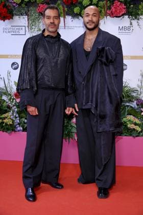 09.05.2025, Michael Klammer und Malick Bauer bei der 75. Verleihung Deutscher Filmpreis, 2025, in Berlin, Roter Teppich, Berlin Deutschland, Germany