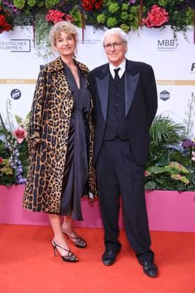 09.05.2025, Franziska Schlattner und August Zirner bei der 75. Verleihung Deutscher Filmpreis, 2025, in Berlin, Roter Teppich, Berlin Deutschland, Germany