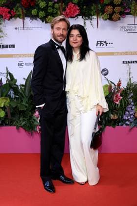 09,05.2025, Andreas Pietschmann, Jasmin Tabatabei, bei der 75. Verleihung Deutscher Filmpreis, 2025, in Berlin, Roter Teppich, Berlin Deutschland, Germany