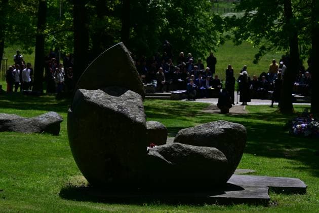 A commemorative meeting in memory of victims took place in Memorial to Holocaust of Roma and Sinti in Lety, Pisek, Czech Republic, May 11, 2025. (CTKxPhoto VaclavxPancer) CTKPhotoP2025051102784  CTKPhotoP2025051102784