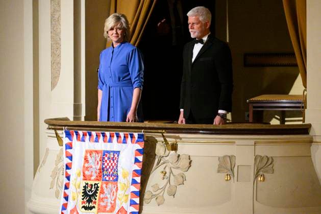 Czech President Petr Pavel (right) and his wife Eva Pavlova (left) attend opening concert of 80th international music festival Prague Spring, in Prague, Czech Republic, May 12, 2025. (CTKxPhoto MichalxKamaryt) CTKPhotoP2025051208073  CTKPhotoP2025051208073