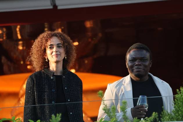 Cannes Jury Diner Jury Members Leïla Slimani and Dieudo Hamadi attend the 2025 Jury Dinner ahead of the 78th annual Cannes Film Festival at on May 12, 2025 in Cannes, France. Photo by Shootpix ABACAPRESS.COM Cannes France  Copyright: xShootpix ABACAx