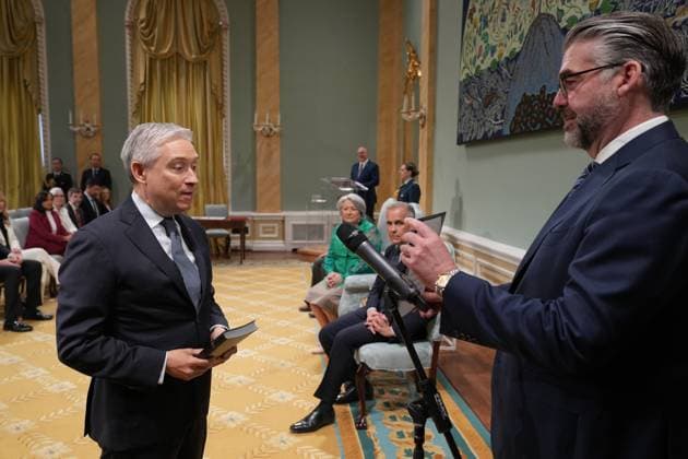 May 13, 2025, Ottawa, On, CANADA: Francois-Philippe Champagne, Minister of Finance and National Revenue, takes part in the cabinet swearing-in ceremony at Rideau Hall in Ottawa on Tuesday, May 13, 2025. Ottawa CANADA  - ZUMAc35_ 20250513_zaf_c35_065 Copyright: xChristinnexMuschix
