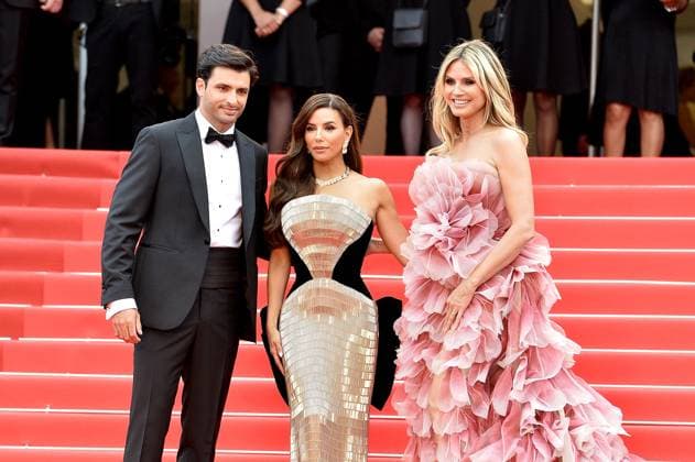 Carlos Sainz, Eva Longoria und Heidi Klum bei der Eroeffnung Opening vom 78. Cannes Filmfestival mit der Kinopremiere vom Film Leave One Day am 13.05.2025 in Cannes Cannes Film Festival 2025 - Opening & Leave One Day Film Premiere