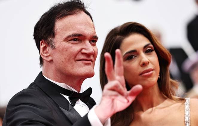(250514) -- CANNES, May 14, 2025 -- U.S. director Quentin Tarantino (L) arrives on the red carpet for the opening ceremony of the 78th edition of the Cannes Film Festival in Cannes, France, May 13, 2025. ) FRANCE-CANNES-FILM FESTIVAL-OPENING GaoxJing 