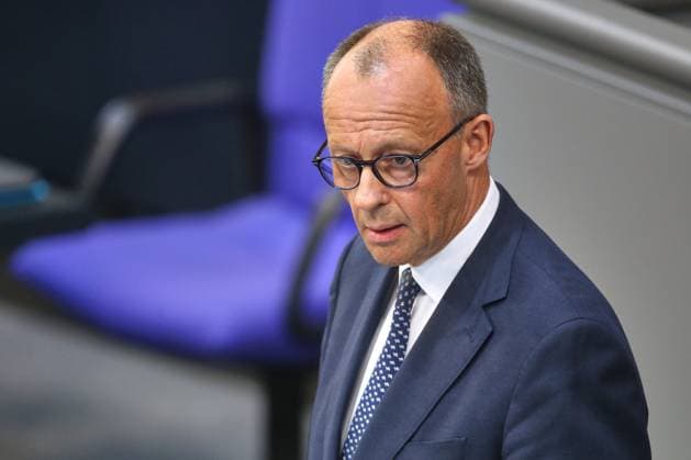 News Themen der Woche KW20 News Bilder des Tages Berlin, Deutschland, 14.05.2025: Deutscher Bundestag: 3. Bundestagssitzung: Bundeskanzler Friedrich Merz (CDU) hält eine Rede *** Berlin, Germany, 14 05 2025 German Bundestag 3 Bundestag session Federal Chancellor Friedrich Merz CDU gives a speech Copyright: xdtsxNachrichtenagenturx dts_66892