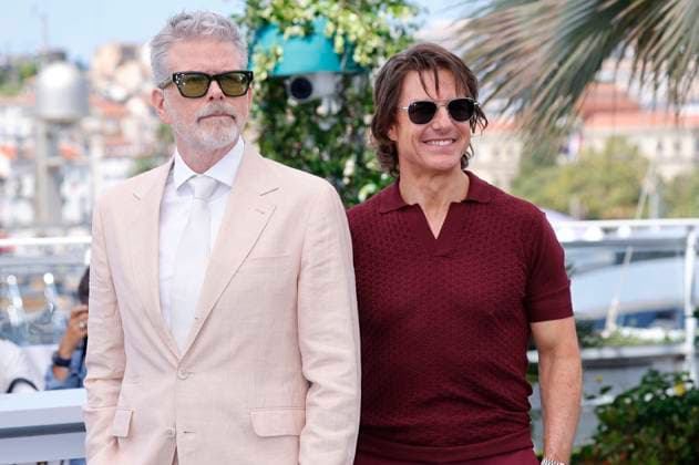Christopher McQuarrie und Tom Cruise beim Photocall zum Kinofilm Mission: Impossible 8 - The Final Reckoning auf dem Festival de Cannes 2025 78. Internationale Filmfestspiele von Cannes am Palais des Festivals. Cannes, 14.05.2025