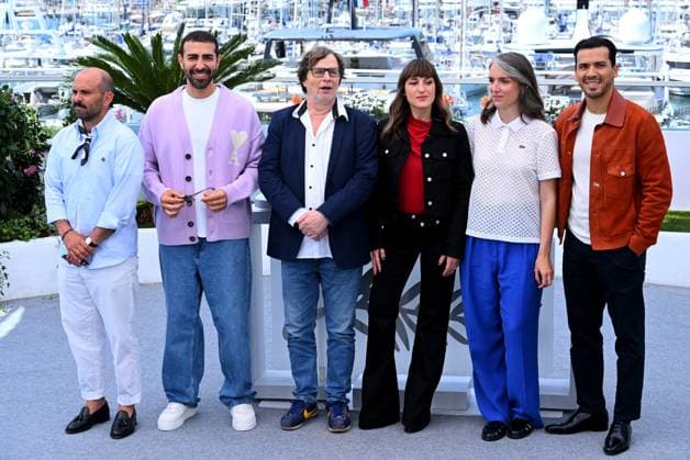 Cannes, 78th Cannes Film Festival 2025, Photocall of the film Partir Un Jour (Leave One Day) Cannes, 78th Cannes Film Festival 2025, Photocall of the film Partir Un Jour (Leave One Day) In the photo: Juliette Armanet, Mhamed Arezki, Tewfik Jallab, François Rollin, Pierre-Antoine Billon, Amelie Bonnin Cannes France  Copyright: xIPA ABACAx