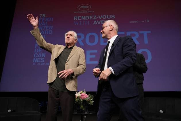 Cannes - Master Class With Robert De Niro Robert De Niro , Thierry Fremaux attend at his Master Class during of the 78th annual Cannes Film Festival on May 14, 2025 in Cannes, France. Photo by Jean-Philippe Pariente Pool ABACAPRESS.COM Cannes France  Copyright: xDominexJerome ABACAx