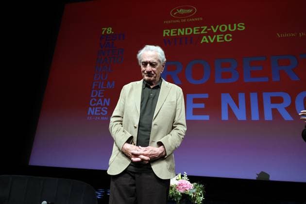 Cannes - Master Class With Robert De Niro Robert De Niro attends at his Master Class during of the 78th annual Cannes Film Festival on May 14, 2025 in Cannes, France. Photo by Jean-Philippe Pariente Pool ABACAPRESS.COM Cannes France  Copyright: xDominexJerome ABACAx