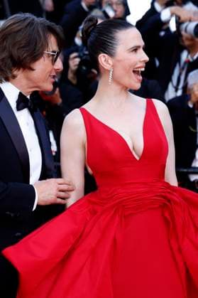 Internationale Filmfestspiele von Cannes, Mission Impossible - The Final Reckoning Premiere Tom Cruise und Hayley Atwell bei der Premiere des Kinofilms Mission: Impossible 8 - The Final Reckoning auf dem Festival de Cannes 2025 78. Internationale Filmfestspiele von Cannes im Palais des Festivals. Cannes, 14.05.2025