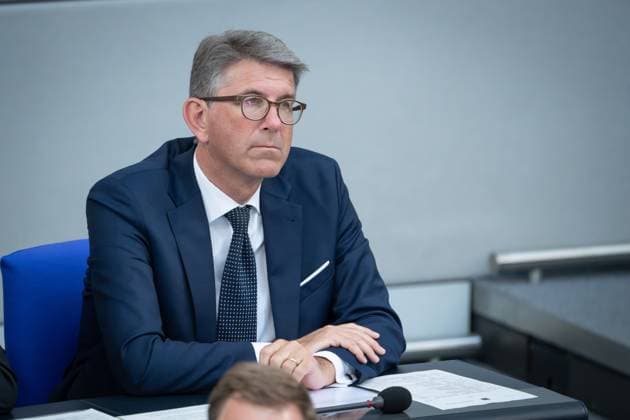 Deutscher Bundestag, 3. Plenarsitzung Wolfram Weimer Beauftragte der Bundesregierung für Kultur und Medien im Portrait auf der Regierungsbank bei der 3. Sitzung des Deutschen Bundestag in Berlin, 14.05.2025 Berlin Berlin Deutschland