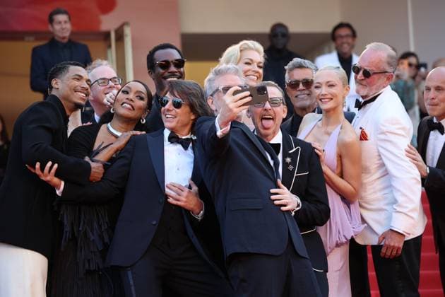 Internationale Filmfestspiele von Cannes, Mission Impossible - The Final Reckoning Premiere Mission Impossible - The Final Reckoning Red Carpet at tthe 78th Annual Cannes Film Festival Greg Tarzan Davis, Angela Bassett, Tom Cruise, Tramell Tillman, Hannah Waddingham, Simon Pegg, Pom Klementieff, Esai Morales and Erik Jendresen - Mission Impossible - The Final Reckoning Red Carpet at tthe 78th Annual Cannes Film Festival in Cannes, France on May 14, 2025.  Copyright: x Chassery+Courdjix