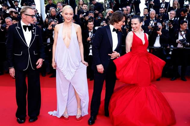 Internationale Filmfestspiele von Cannes, Mission Impossible - The Final Reckoning Premiere Simon Pegg, Pom Klementieff, Tom Cruise und Hayley Atwell bei der Premiere des Kinofilms Mission: Impossible 8 - The Final Reckoning auf dem Festival de Cannes 2025 78. Internationale Filmfestspiele von Cannes im Palais des Festivals. Cannes, 14.05.2025