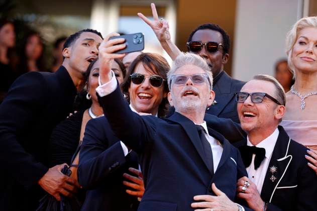 Internationale Filmfestspiele von Cannes, Mission Impossible - The Final Reckoning Premiere Greg Tarzan Davis, Angela Bassett, Tom Cruise, Christopher McQuarrie, Tramell Tillman, Simon Pegg und Hannah Waddingham bei der Premiere des Kinofilms Mission: Impossible 8 - The Final Reckoning auf dem Festival de Cannes 2025 78. Internationale Filmfestspiele von Cannes im Palais des Festivals. Cannes, 14.05.2025