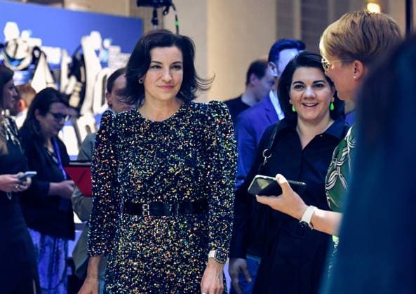 Entertainment, Verleihung des deutschen Computerspielpreis 2025 14.05.2025, xdanx, Entertainment, Verleihung des deutschen Computerspielpreis 2025 emspor, v.l. Bundesministerin für Forschung, Technologie und Raumfahrt Dorothee Baer bei der Verleihung des Deutschen Computerspielpreises 2025 am Funkturm Berlin. Berlin Palais am Funkturm Berlin Deutschland (DE) Copyright: xDanielxLakomskix