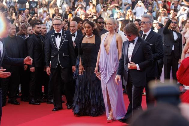 Festival de Cannes - Premiere Mission Impossible The Final Reckoning Simon Pegg, Angela Bassett, Tramell Tillman, Pom Klementieff, Tom Cruise und Christopher McQuarrie bei der Premiere von Mission: Impossible The Final Reckoning während der 78. Filmfestspiele in Cannes am 14.05.2025. Copyright: xEventpressxKochanx