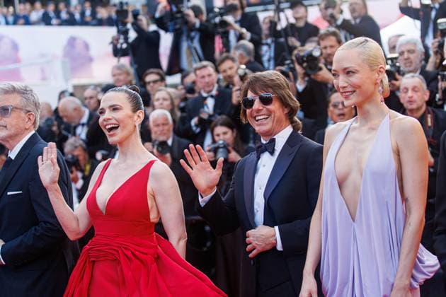 Festival de Cannes - Premiere Mission Impossible The Final Reckoning Christopher McQuarrie, Hayley Atwell, Tom Cruise und Pom Klementieff bei der Premiere von Mission: Impossible The Final Reckoning während der 78. Filmfestspiele in Cannes am 14.05.2025. Copyright: xEventpressxKochanx