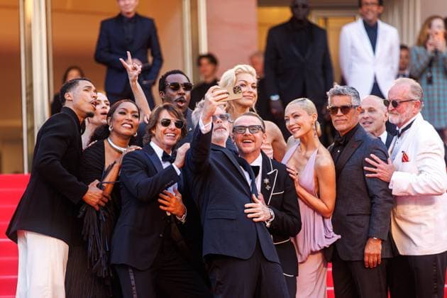 Festival de Cannes - Premiere Mission Impossible The Final Reckoning Greg Tarzan Davis, Hayley Atwell, Angela Bassett, Tom Cruise, Tramell Tillman, Christopher McQuarrie, Hannah Waddingham, Simon Pegg, Pom Klementieff, Esai Morales und Brian Robbins bei der Premiere von Mission: Impossible The Final Reckoning während der 78. Filmfestspiele in Cannes am 14.05.2025. Copyright: xEventpressxKochanx
