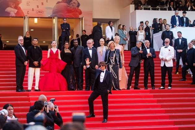 Festival de Cannes - Premiere Mission Impossible The Final Reckoning Greg Tarzan Davis, Hayley Atwell, Angela Bassett, Tramell Tillman, Thierry Fremaux, Simon Pegg, Tom Cruise, Pom Klementieff, Iris Knobloch, Hannah Waddingham, Esai Morales und Brian Robbins bei der Premiere von Mission: Impossible The Final Reckoning während der 78. Filmfestspiele in Cannes am 14.05.2025. Copyright: xEventpressxKochanx