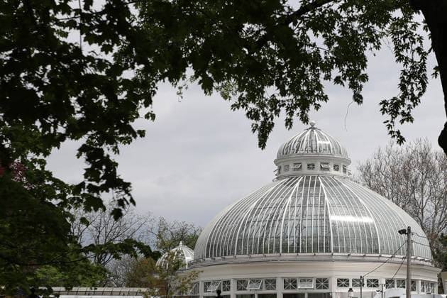 Allan Garden Reopening In Toronto, Canada People visit the Palm House at Allan Gardens Conservatory, which reopens to the public in Toronto, Canada, on May 14, 2025, after extensive restoration. Toronto Canada  Copyright: xArrushxChoprax originalFilename: chopra-notitle250515_npZky.jpg