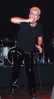 Shepherds Bush Empire JIMMY BARNES At the Shepherds Bush Empire vinyl trousers, singing, on stage, live band in concert, spiked blonde hair London Great Britain Copyright: xPhilxLoftus CapitalxPicturesx