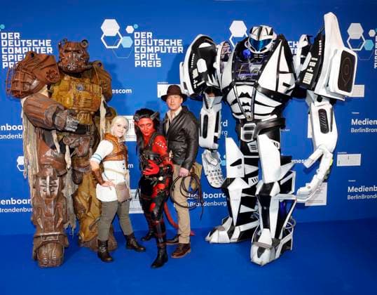 Cosplayers beim Deutschen Computerspielpreis 2025.