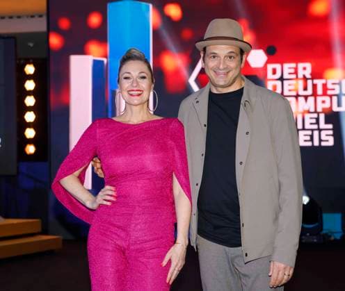 Ruth Mosner, Kaya Yanar beim Deutschen Computerspielpreis 2025.