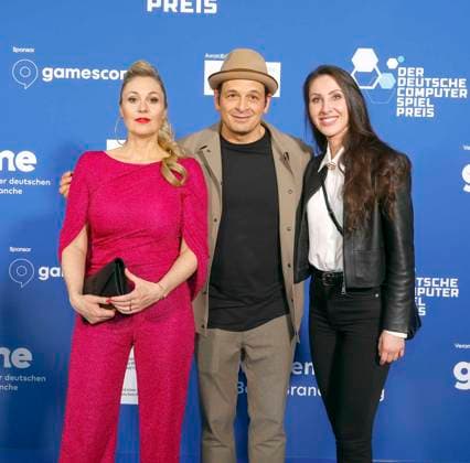 Ruth Moschner, Kaya Yanar, Jasmin Gnu beim Deutschen Computerspielpreis 2025.