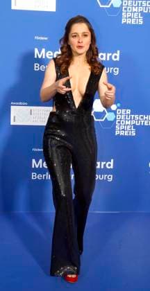 Sarah Alles beim Deutschen Computerspielpreis 2025.