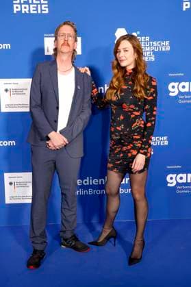 Uke Bosse, Katrin Bauerfeind beim Deutschen Computerspielpreis 2025.
