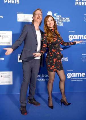 Uke Bosse, Katrin Bauerfeind beim Deutschen Computerspielpreis 2025.