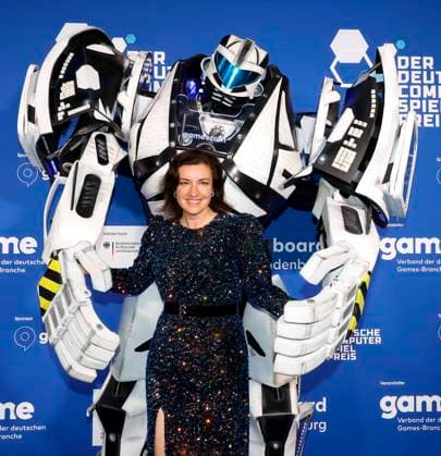 Dorothee Bär beim Deutschen Computerspielpreis 2025.