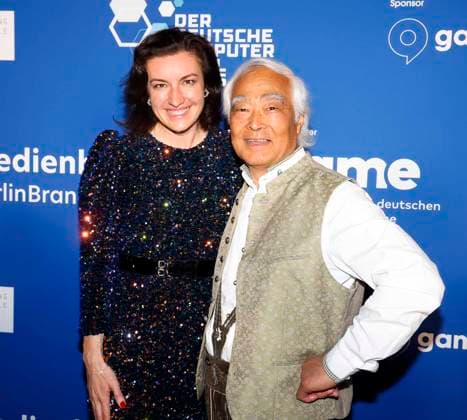 Dorothee Bär, Takeo Ischi beim Deutschen Computerspielpreis 2025.