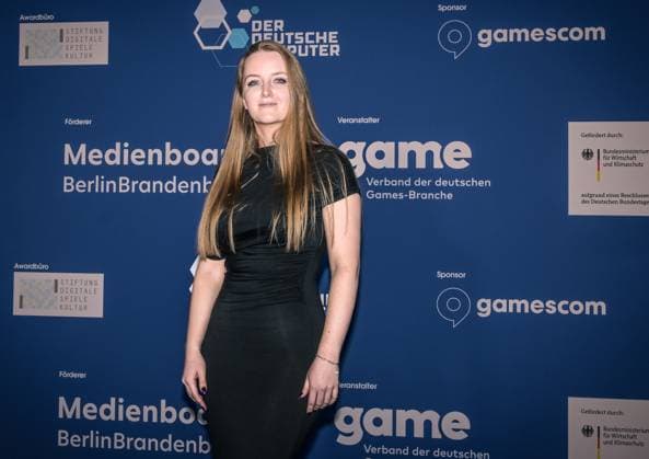 Entertainment, Verleihung des deutschen Computerspielpreis 2025 14.05.2025, xdanx, Entertainment, Verleihung des deutschen Computerspielpreis 2025 emspor, v.l.Carla Buschoff bei der Verleihung des Deutschen Computerspielpreises 2025 am Funkturm Berlin. Berlin Palais am Funkturm Berlin Deutschland (DE) Copyright: xDanielxLakomskix