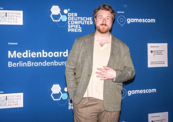 Entertainment, Verleihung des deutschen Computerspielpreis 2025 14.05.2025, xdanx, Entertainment, Verleihung des deutschen Computerspielpreis 2025 emspor, v.l. Dom Schott bei der Verleihung des Deutschen Computerspielpreises 2025 am Funkturm Berlin. Berlin Palais am Funkturm Berlin Deutschland (DE) Copyright: xDanielxLakomskix