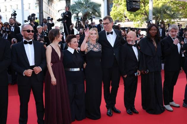 Dossier 137 (Case 137) Red Carpet at the 78th Annual Cannes Film Festival Solà n Machado-Graner, Barbara Letellier, Jonathan Turnbull, Mathilde Roehrich, Gilles Marchand, Là a Drucker, Sandra Colombo, Dominik Moll, Guslagie Malanda, Stanislas Merhar, Mathilde Riu and Cà me Peronnet - Dossier 137 (Case 137) Red Carpet at the 78th Annual Cannes Film Festival in Cannes, France on May 15, 2025. Copyright: x Chassery+Courdjix