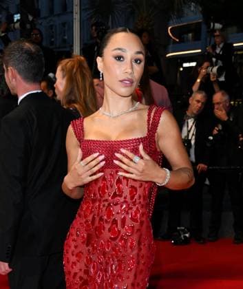 Cannes, 78th Cannes Film Festival 2025 - night 3 - red carpet of the film film Sirat Cannes, 78th Cannes Film Festival 2025 - evening 3 - red carpet of the film Sirat - In the photo:Eva Gutowski cannes France  Copyright: xIPA ABACAx