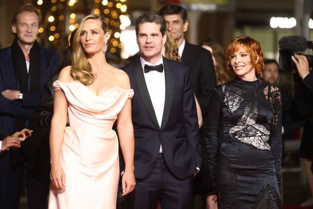 Cannes Dalloway Screening JD Cecile de France, Yann Gozlan and Mylene Farmer attend the midnight screening of Dalloway as part of the 78th Cannes Film Festival in Cannes, France on May 15, 2025. Jerome Domine ABACAPRESS.COM Cannes France  Copyright: xDominexJerome ABACAx